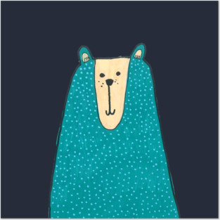 Blue Bear Posters and Art