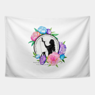 Floral Artist Quote Tapestry