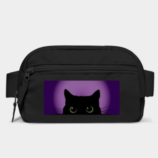 Peek-a-Boo Black Cat (Purple) Bag