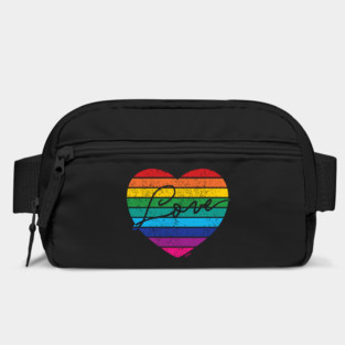 Retro Rainbow Love Heart Bag