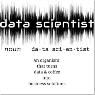 Data Scientist Dictionary Definition | Data Waves White Posters and Art
