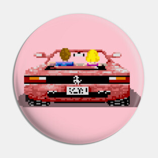 Outrun Ferrari Pin