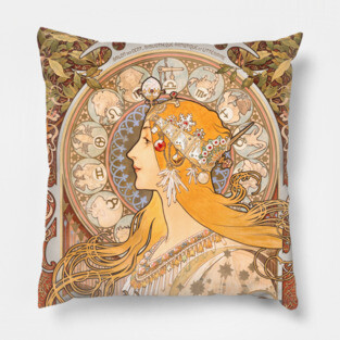 Calendar and Zodiac for La Plume Pillow