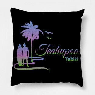 Teahupoo Tahiti Surfing French Polynesia Pillow