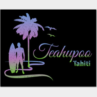 Teahupoo Tahiti Surfing French Polynesia Posters and Art
