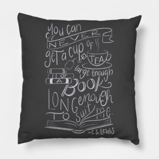 Books & Tea C.S. Lewis Pillow