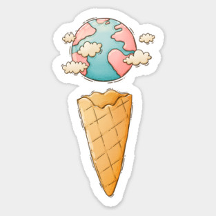 Ice Cream Cone Planet Magnet