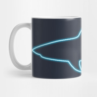 Neon Great White Shark Mug