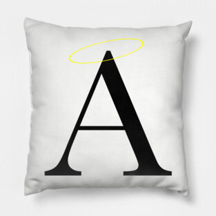 Angelman A with halo Pillow