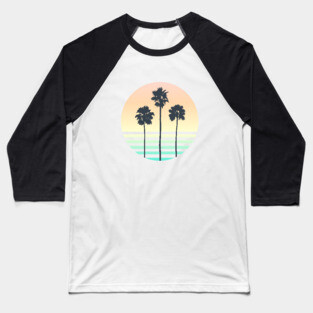 Palm Trees in Sunset Baseball T-Shirt