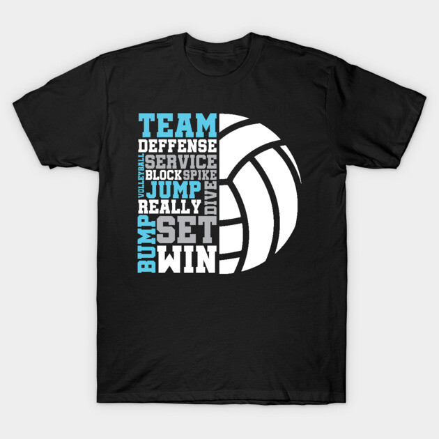 Volleyball Words Volleyball T-Shirt TeePublic