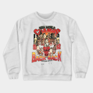 Vintage 1992 Chicago Bulls Championship Caricature Shirt Crewneck Sweatshirt