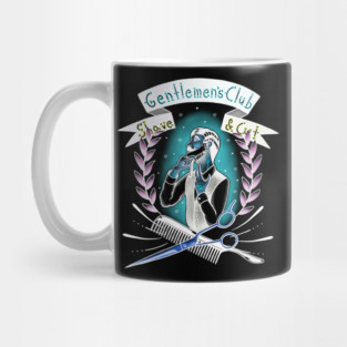 Old School Gentlemen's Club Barber Shop Tattoo Design Mug