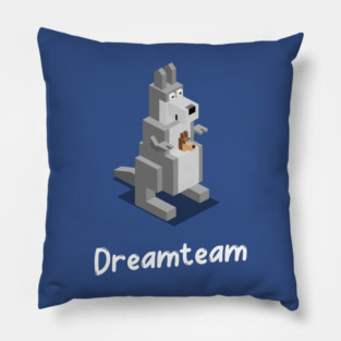 Kangaroo mother and baby dreamteam pregnancy announcement Pillow