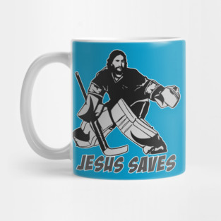 Jesus Saves Hockey Goalie Mug