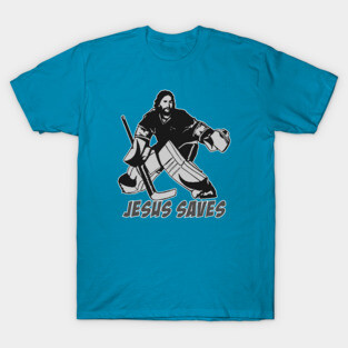 Jesus Saves Hockey Goalie T-Shirt