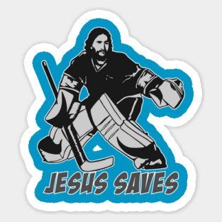 Jesus Saves Hockey Goalie Sticker