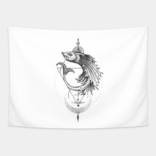 flying fish Tapestry