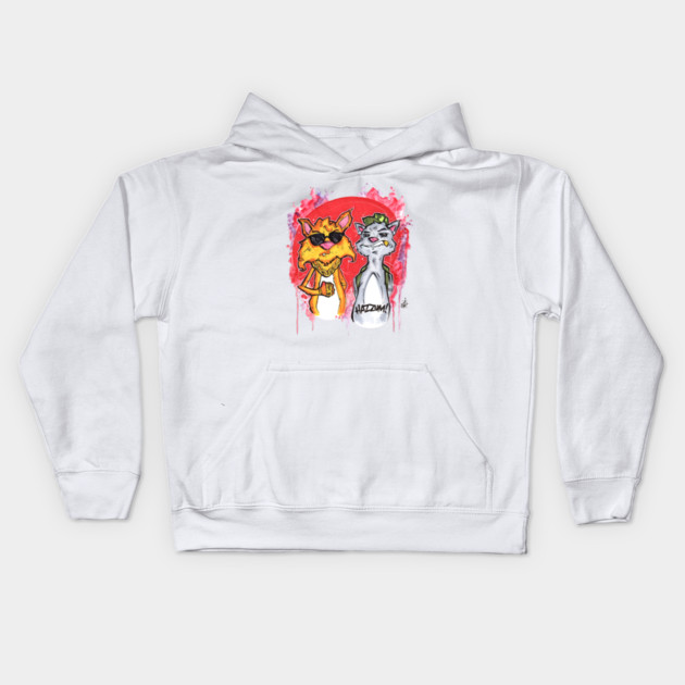 Gangsta Kitties Kids Hoodie by Hazzum