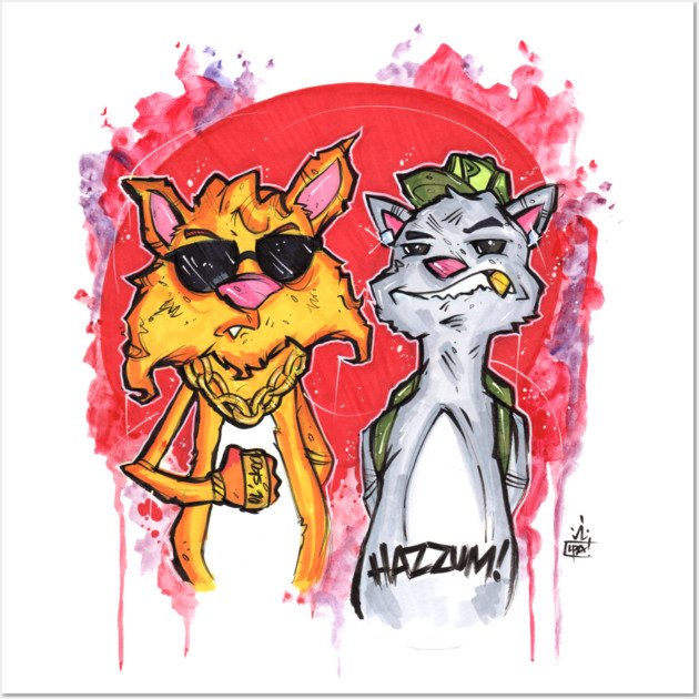 Gangsta Kitties Wall Art by Hazzum