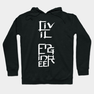 Civil Engineer White Character Hoodie