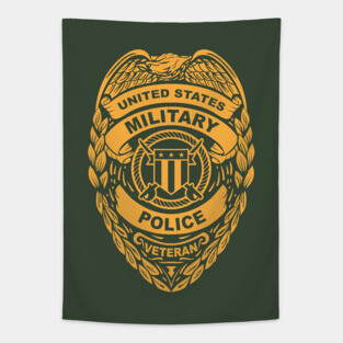 U.S. Military Police Veteran Gold Badge Tapestry