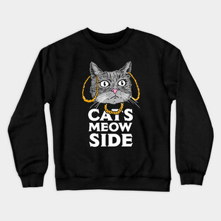 Cats Meow Side Crewneck Sweatshirt