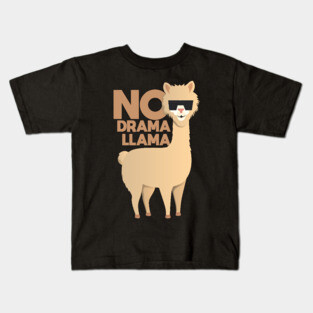 No Drama Llama - Hilarious Vector Illustration Of a Cool Llama Kids T-Shirt