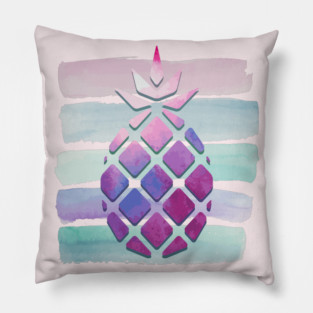 Pineapple Watercolor Summer Pillow