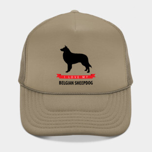 I Love My Belgian Sheepdog Hat