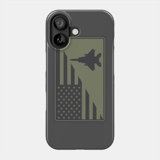 F-15 Eagle US Flag Patch (subdued) Phone Case