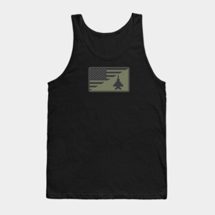 F-15 Eagle US Flag Patch (subdued) Tank Top