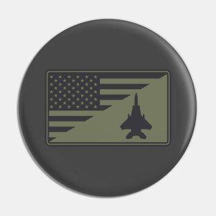 F-15 Eagle US Flag Patch (subdued) Pin