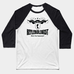 Reflexologist Superhero Baseball T-Shirt