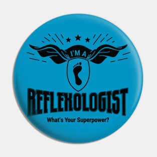 Reflexologist Superhero Pin