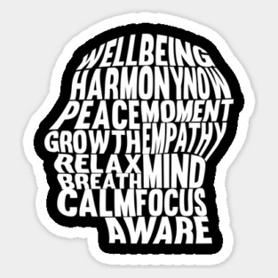Mindfulness Mediation Typography Sticker