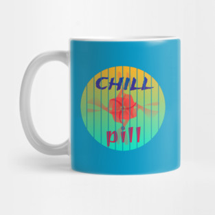 "Chill Pill" - Relaxed Hawaiian Beach Party Design Mug