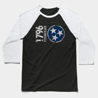 1776 Tennessee State Flag Retro Fade Baseball T-Shirt