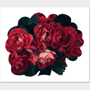 Black Flower Girl Posters and Art