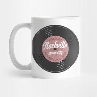Nashville Music City Vinyl Tennessee Mug