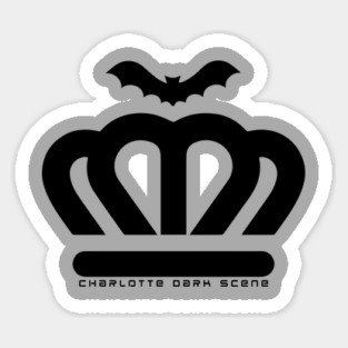 Charlotte Dark Scene black logo Sticker