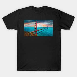 Cosmic Golden Gate Bridge T-Shirt