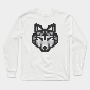 8-Bit Wolf Long Sleeve T-Shirt