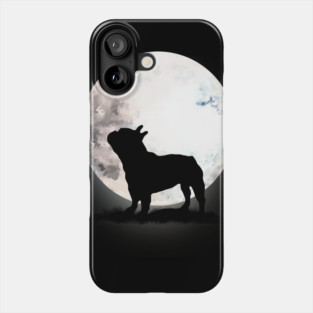 French Bulldog Dog Frenchie Bulldog and moon Phone Case