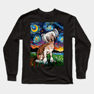 Chinese Crested Night Long Sleeve T-Shirt