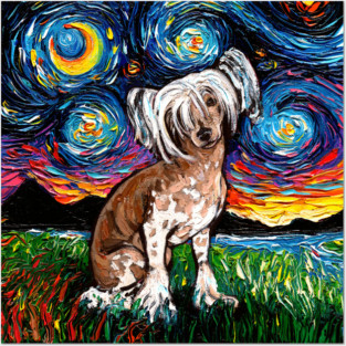 Chinese Crested Night Posters and Art