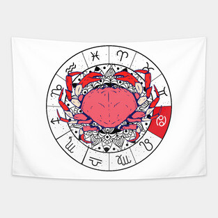 Cancer star sign, zodiac sign horoscope Tapestry