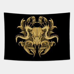 GOAT SKULL Tapestry