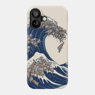 The Great Wave of Sloths Phone Case