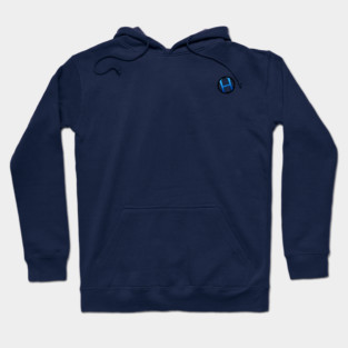 logo blue Hoodie